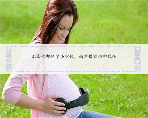 南京借卵怀孕多少钱，南京借卵供卵代怀